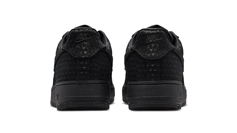 Nike Air Force 1 Low Valentines Day Triple Black IQ9965-001 back