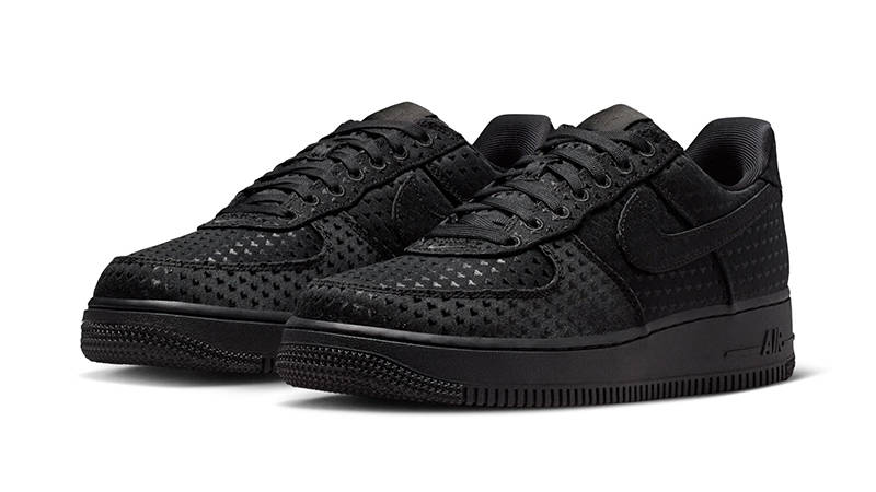 Nike Air Force 1 Low Valentines Day Triple Black IQ9965-001 front