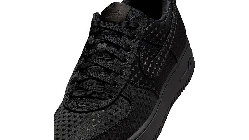 Nike Air Force 1 Low Valentines Day Triple Black IQ9965-001 tongue