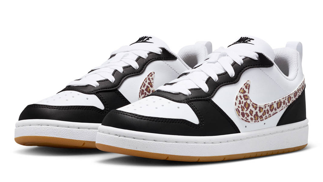 Nike Court Borough Low GS Leopard Black Front