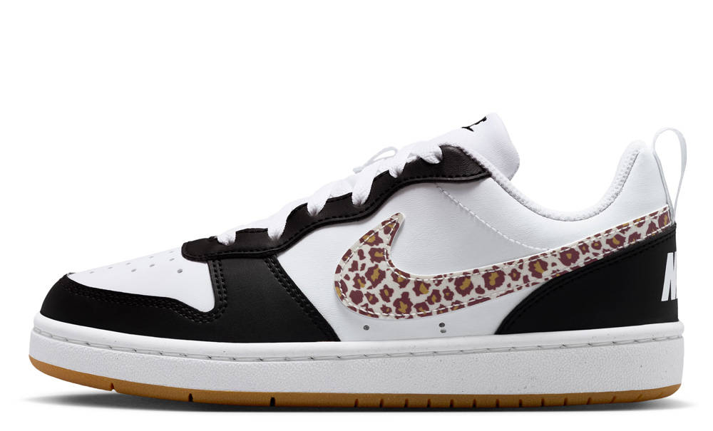 Nike Court Borough Low GS Leopard Black