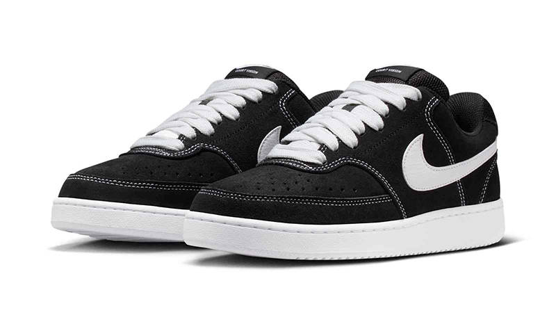 Nike Court Vision Low Black White IO9554-001 front