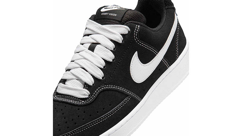 Nike Court Vision Low Black White IO9554-001 side