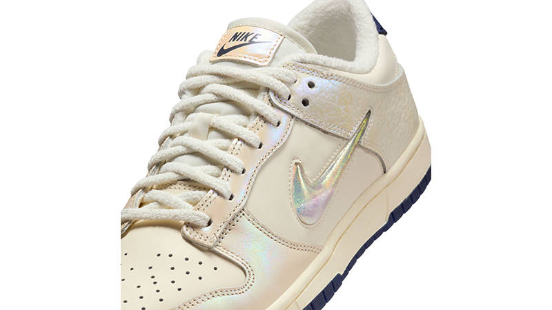 Nike Dunk Low Metallic Jewel Swoosh Sail IM6571-027 tongue