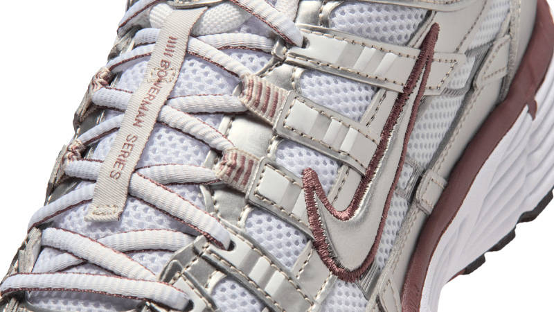 Nike P-6000 White Metallic Silver Tattoo Detail