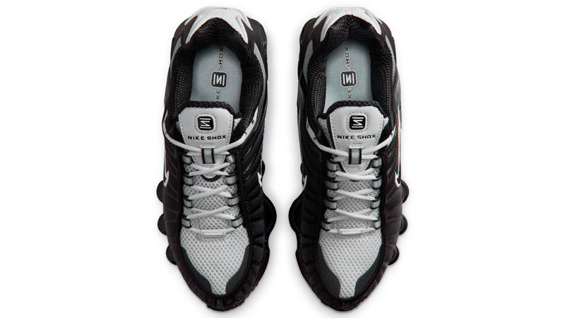 Nike Shox TL GS Black White Top Down View