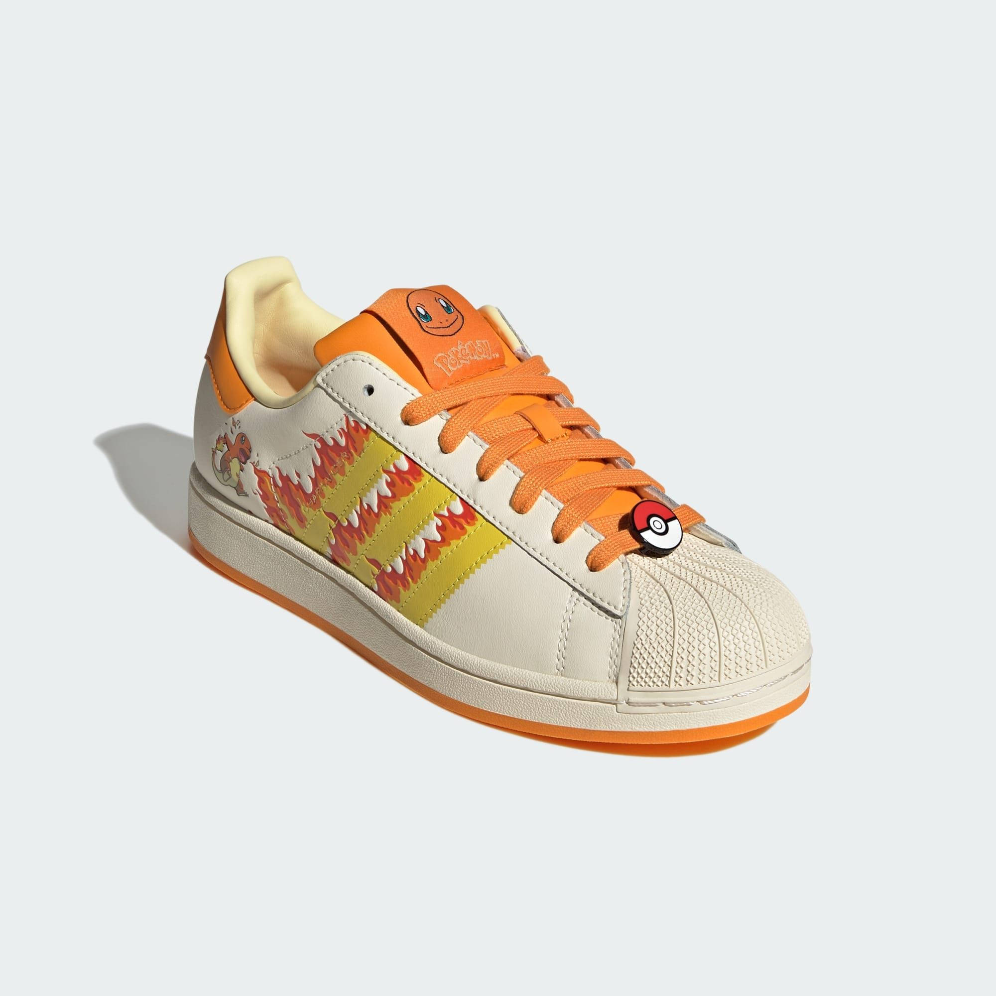 Pokémon x adidas Superstar Charmander White Yellow KI2855 front