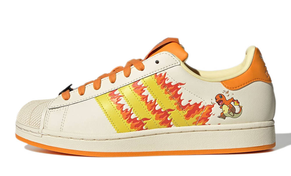 Pokémon x adidas Superstar Charmander White Yellow KI2855
