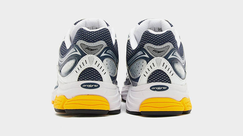 Saucony ProGrid Omni 9 White Navy Yellow back
