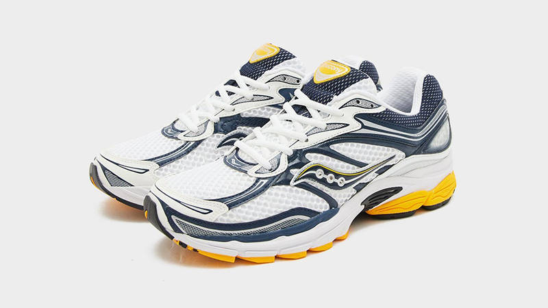 Saucony ProGrid Omni 9 White Navy Yellow front