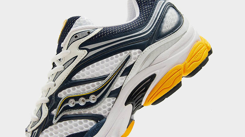 Saucony ProGrid Omni 9 White Navy Yellow side