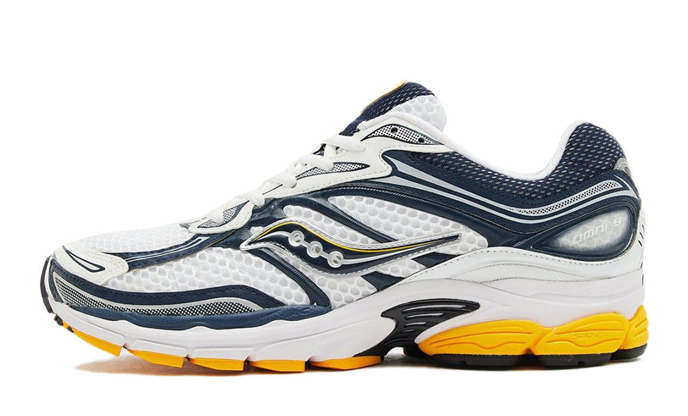 Saucony ProGrid Omni 9 White Navy Yellow