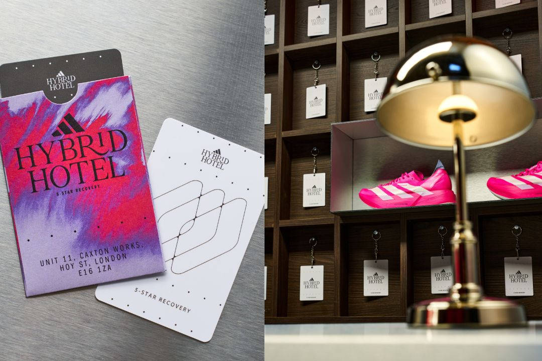 adidas hybrid hotel lanyard access and shelf display