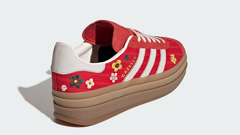 adidas Gazelle Bold Better Scarlet Floral IH1921 back