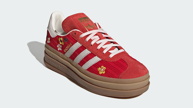 adidas Gazelle Bold Better Scarlet Floral IH1921 front