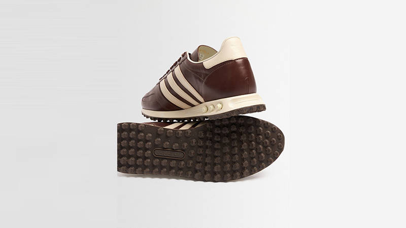 adidas LA Trainer Made In Italy Brown Cream heel