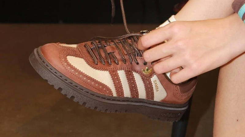 adidas Samba WTR Brown on foot