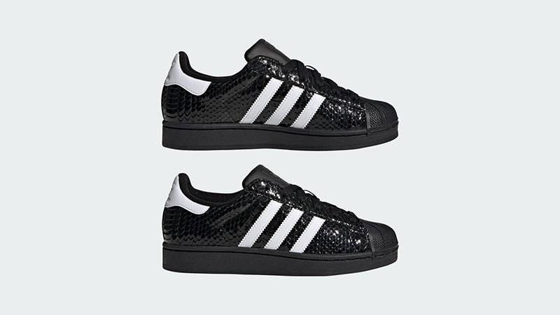 adidas Superstar II Croc Black White KH9019 feature