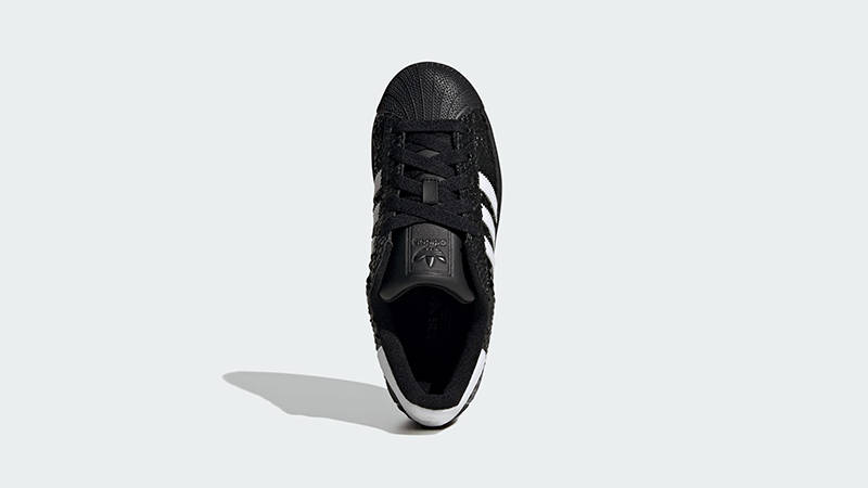adidas Superstar II Croc Black White KH9019 middle