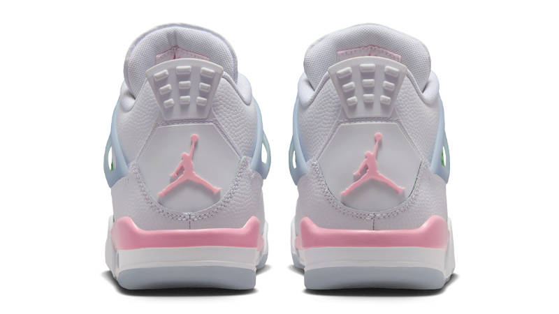 Air Jordan 4 GS White Medium Soft Pink Back