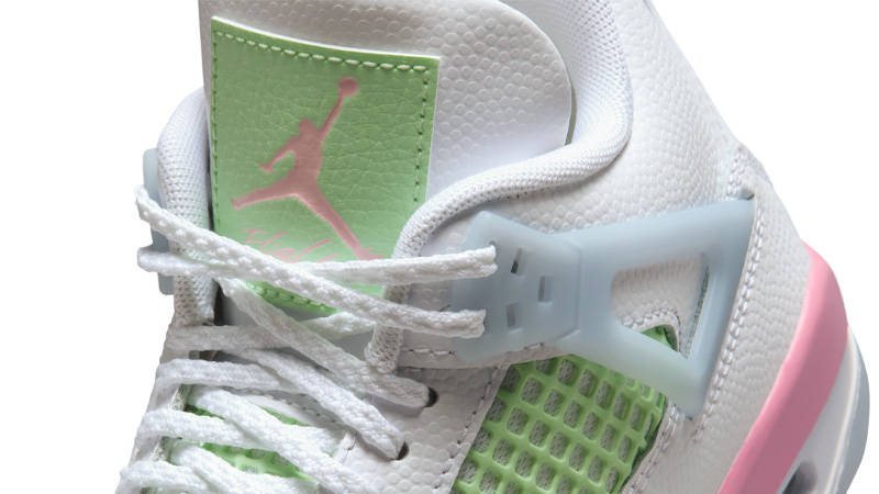 Air Jordan 4 GS White Medium Soft Pink Detail
