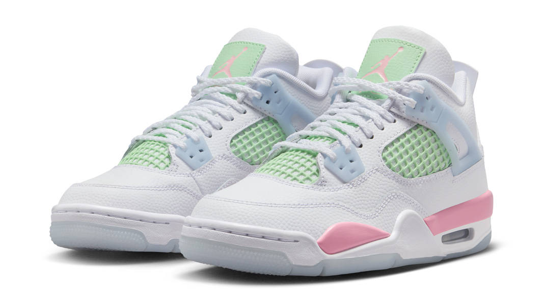Air Jordan 4 GS White Medium Soft Pink Front