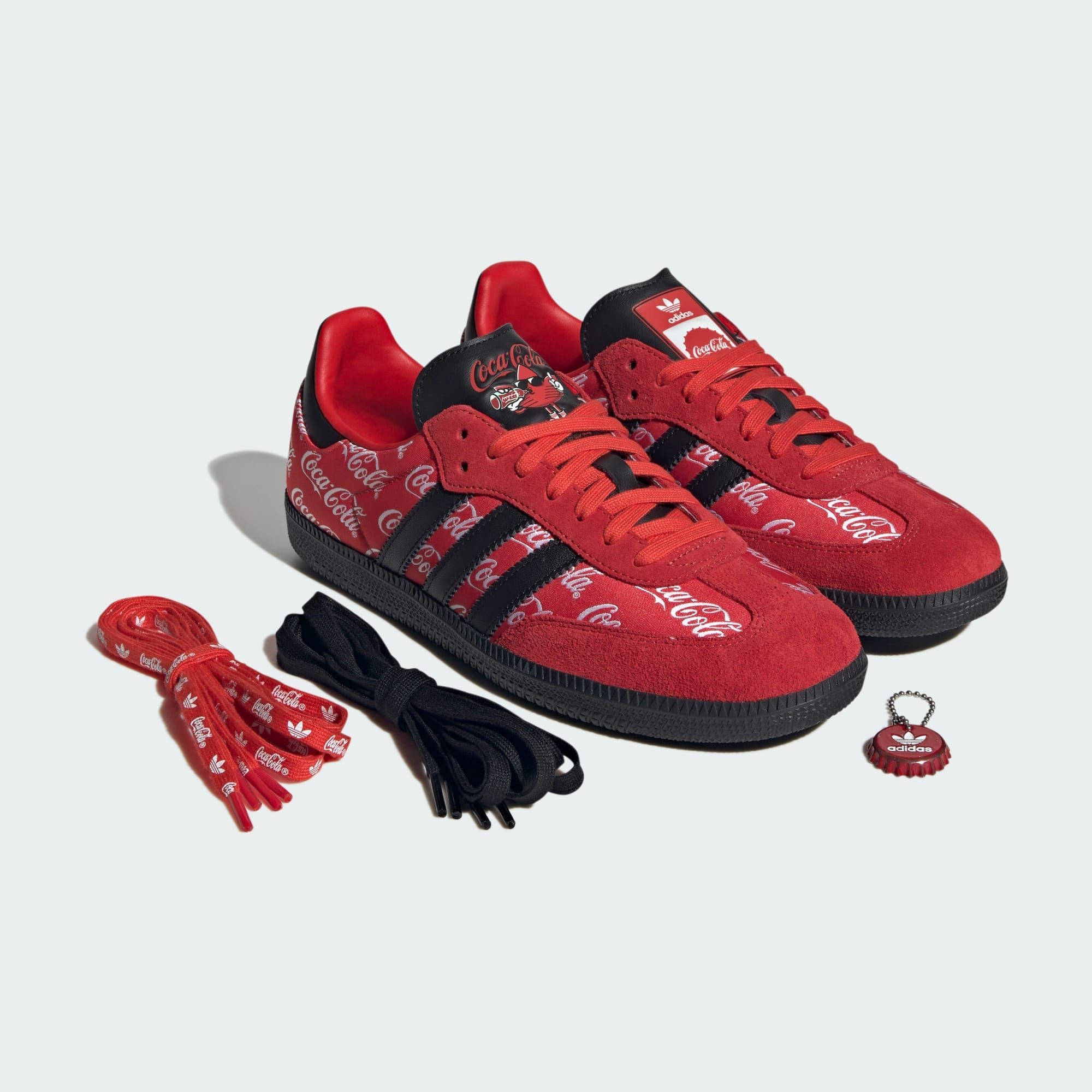 Coca-Cola x adidas Samba Red Black side