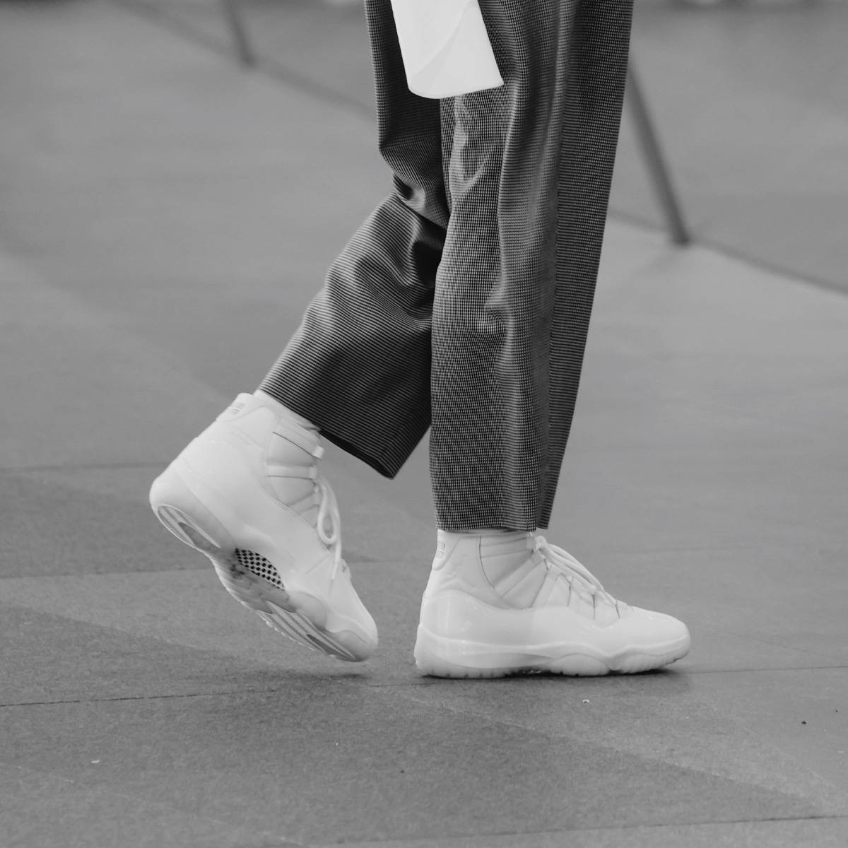 Comme des Garçons x Air Jordan 11 White On Feet