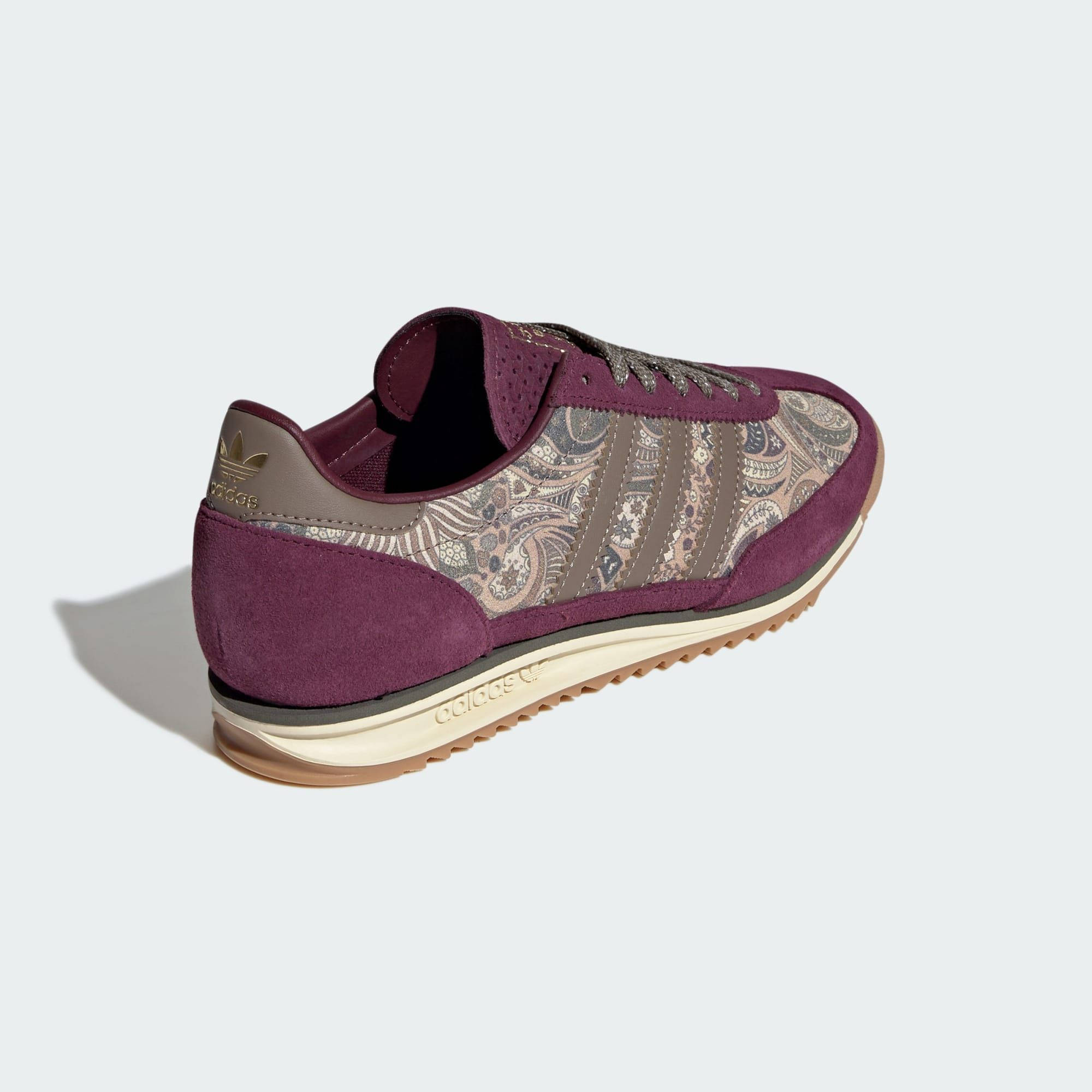 Liberty London x adidas SL 72 Maroon Olive Strata KI4804 back