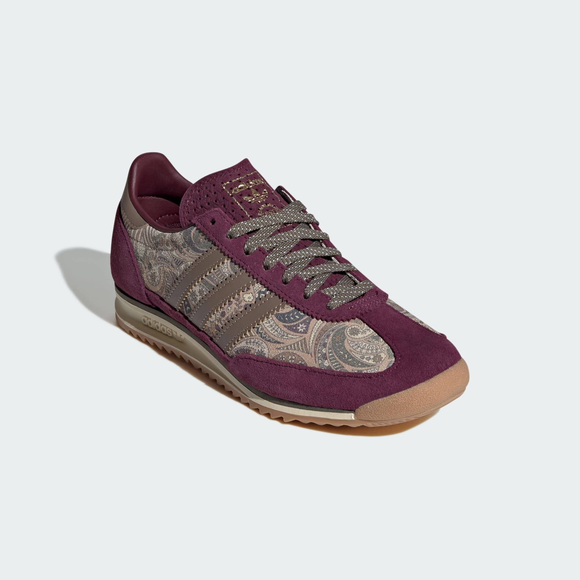 Liberty London x adidas SL 72 Maroon Olive Strata KI4804 front