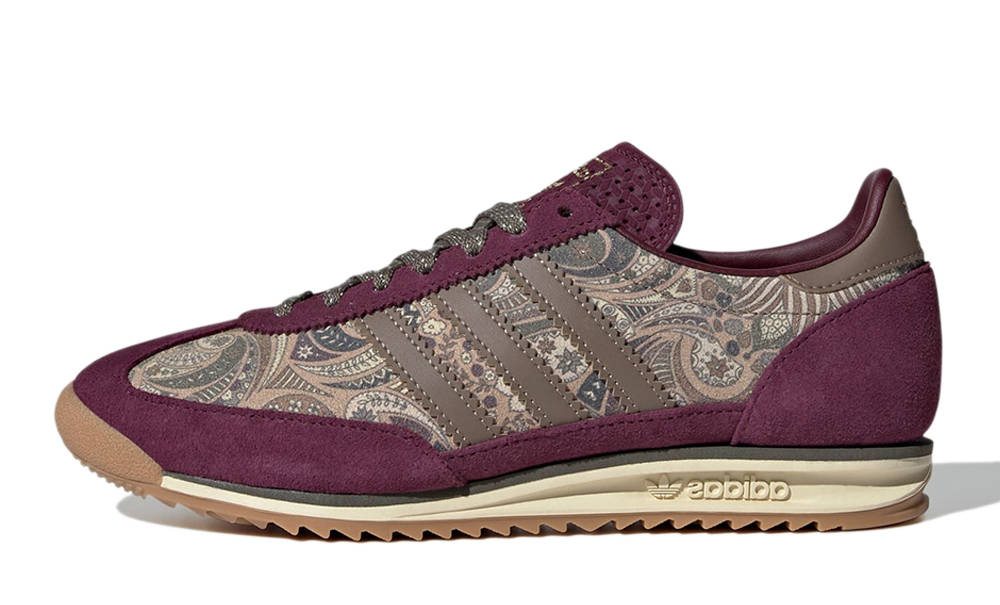 Liberty London x adidas SL 72 Maroon Olive Strata KI4804
