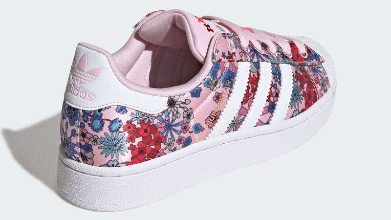 Liberty London x adidas Superstar II GS Floral Pink Back