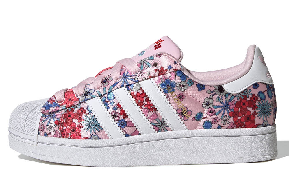 Liberty London x adidas Superstar II GS Floral Pink