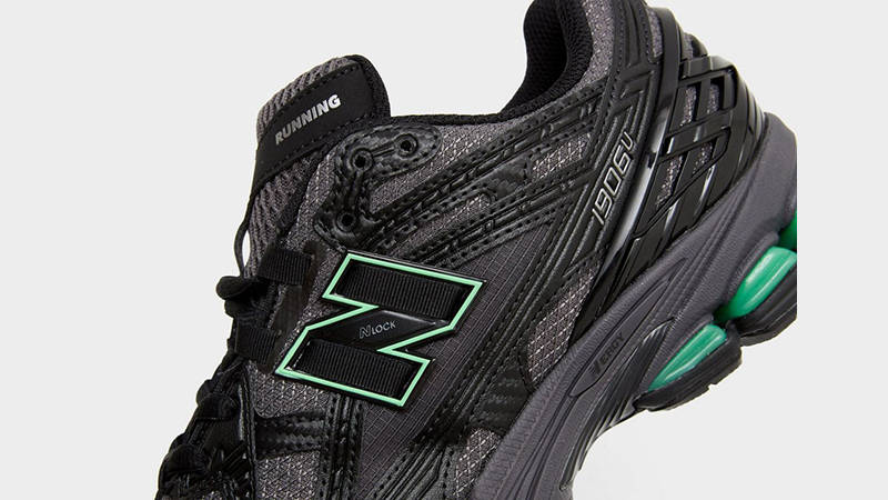 New Balance 1906R Black Electric Green side