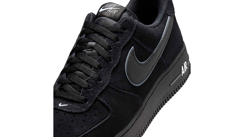 Nike Air Force 1 Low 07 LV8 Black Iron Grey IQ0292-010 tongue