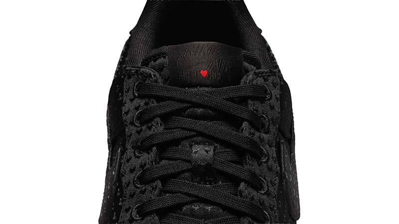 Nike Air Force 1 Retro Valentines Day Black 2026 IB6836-001 tongue