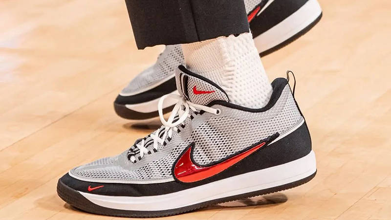 Nike Book 2 Spiridon Sport Red IQ0050-001 on foot side