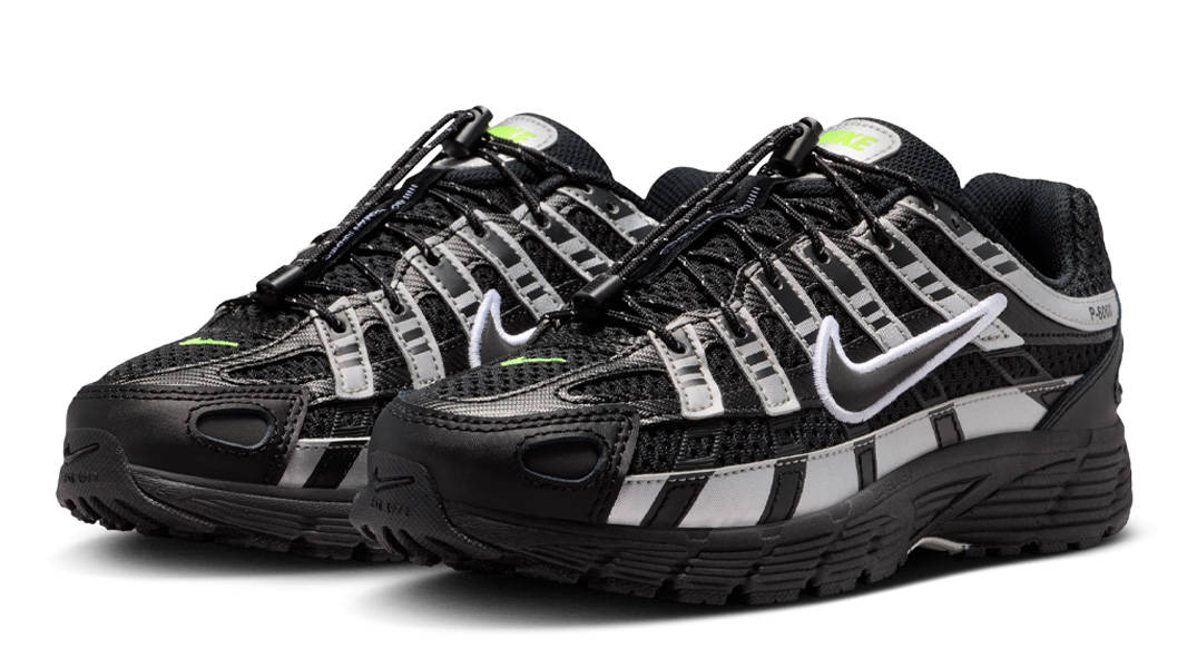 Nike P-6000 GS Black Metallic Silver Volt Front