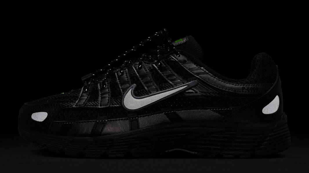 Nike P-6000 GS Black Metallic Silver Volt Reflective