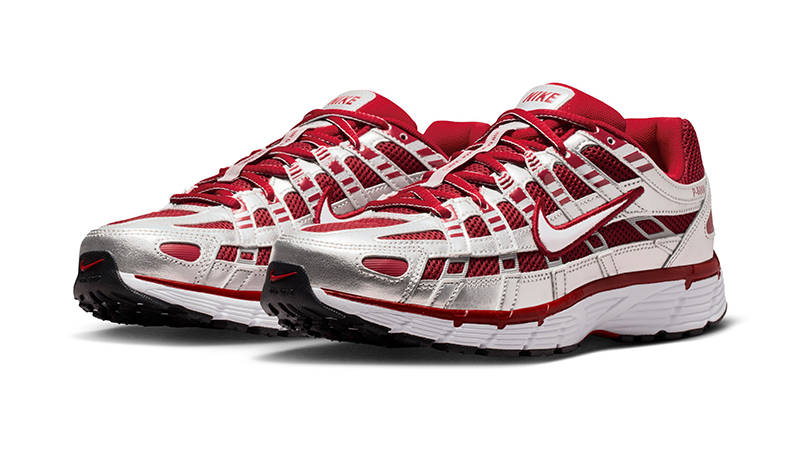 Nike P-6000 Metallic Silver Gym Red BV1021-012 front