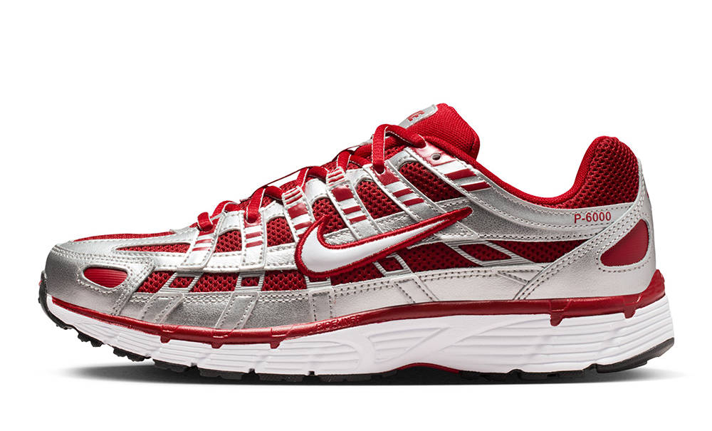 Nike P-6000 Metallic Silver Red