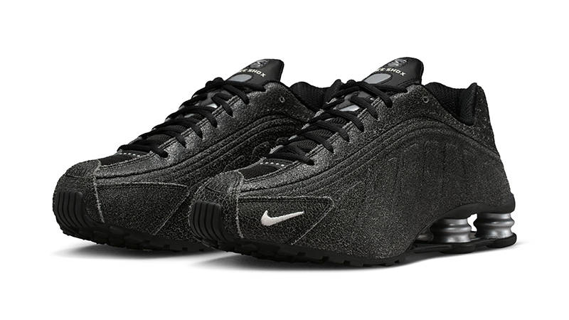 Nike Shox R4 Black Distressed IO4544-002 front