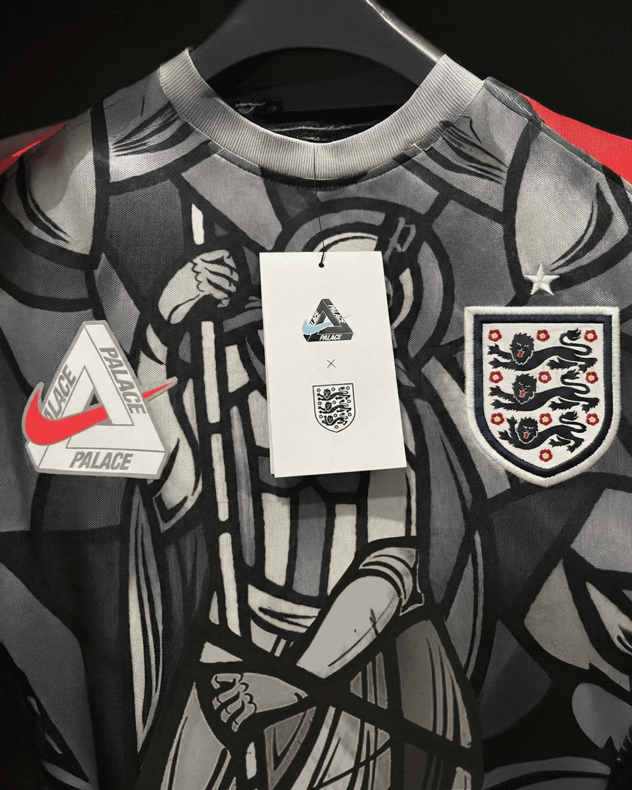 palace x nike england kit leaked initial image st george greyscale jersey