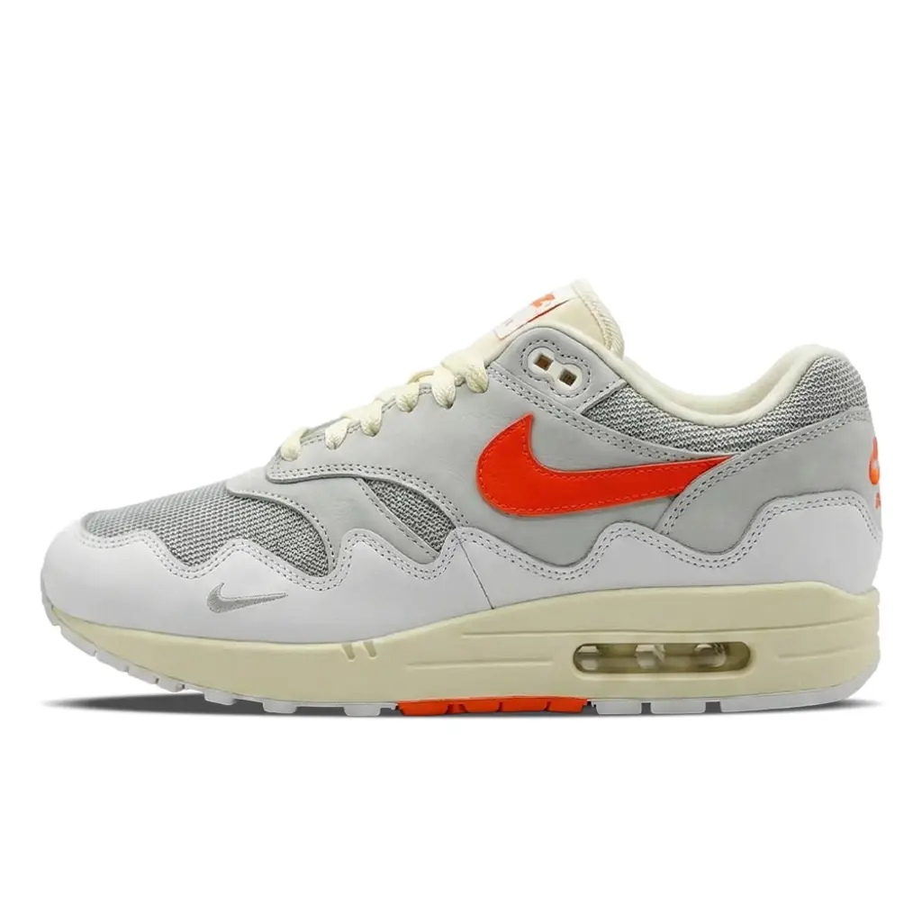Patta x Nike Air Max 1 Waves Grey Red mockup image