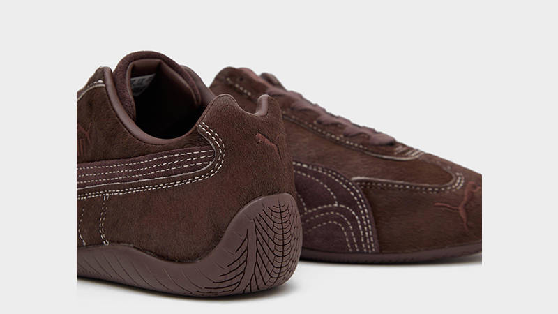 PUMA Speedcat Pony Hair Chocolate Brown heel