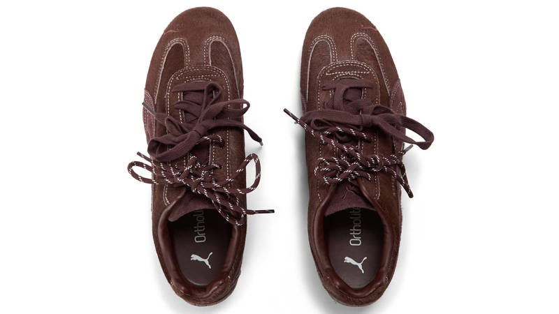 Puma Speedcat Pony Hair Chocolate Brown Top Down View