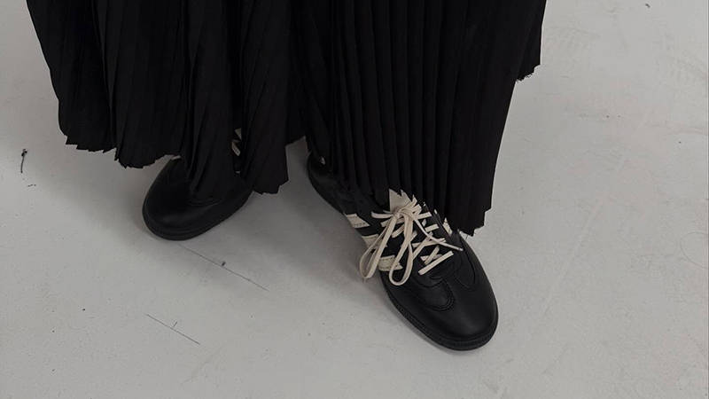 SFTM x adidas Samba OG Black on foot