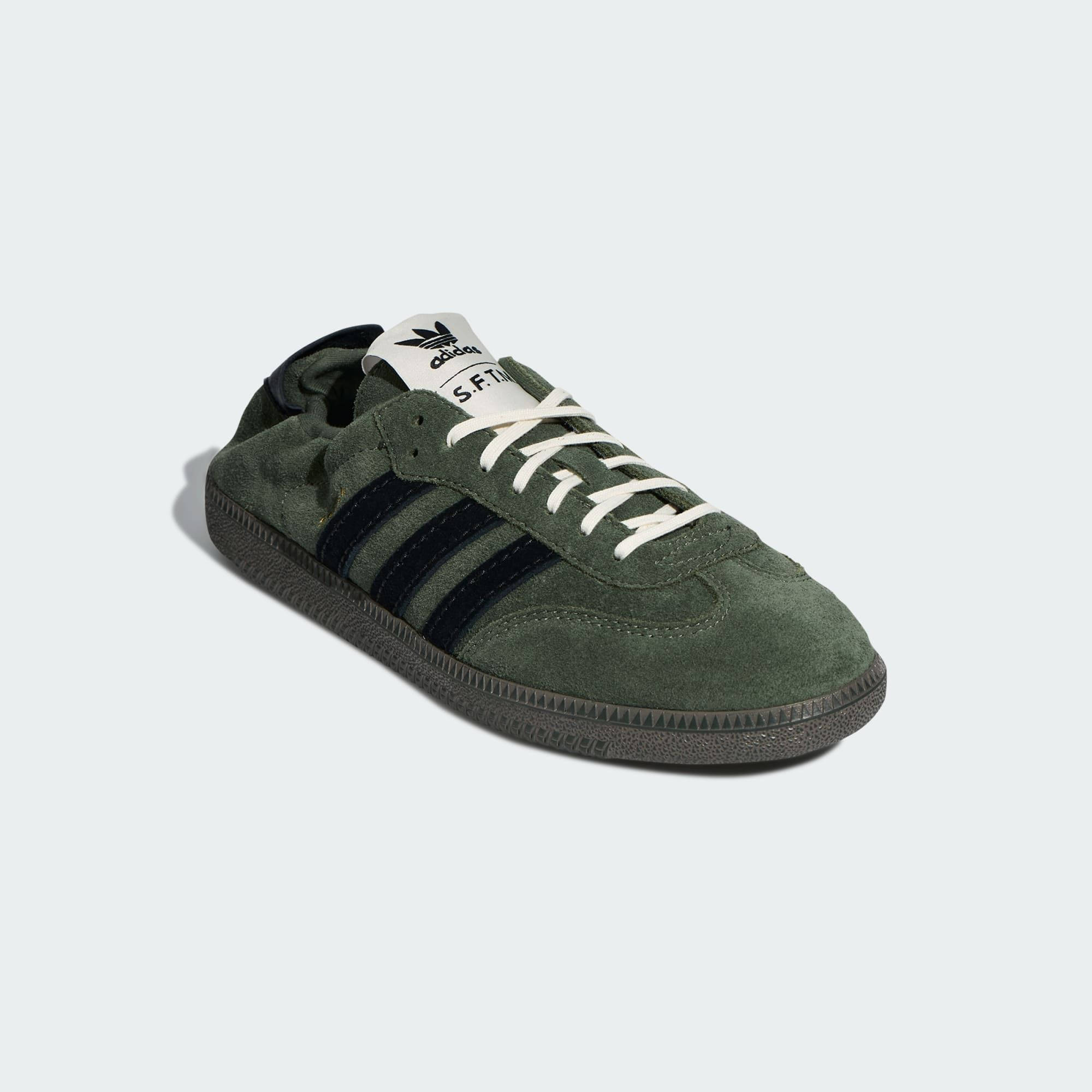 SFTM x adidas Samba OG Green front