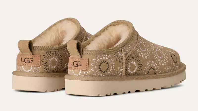 UGG Classic Micro Sun Stitch Slipper Mustard Seed Back