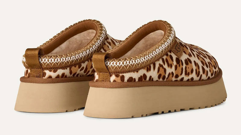 UGG Tazz Plains Slipper Felicity Leopard Jasmine Rear View